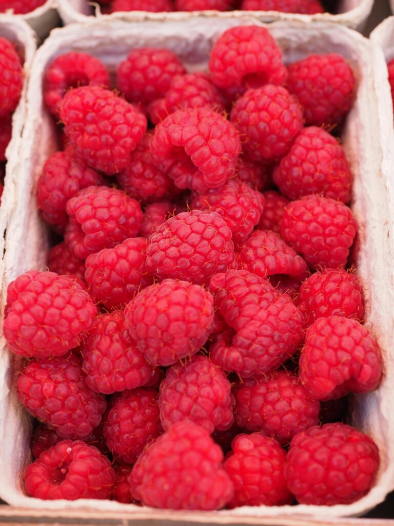 raspberries berries fruits red 45875 45875 tarrina Frambuesas